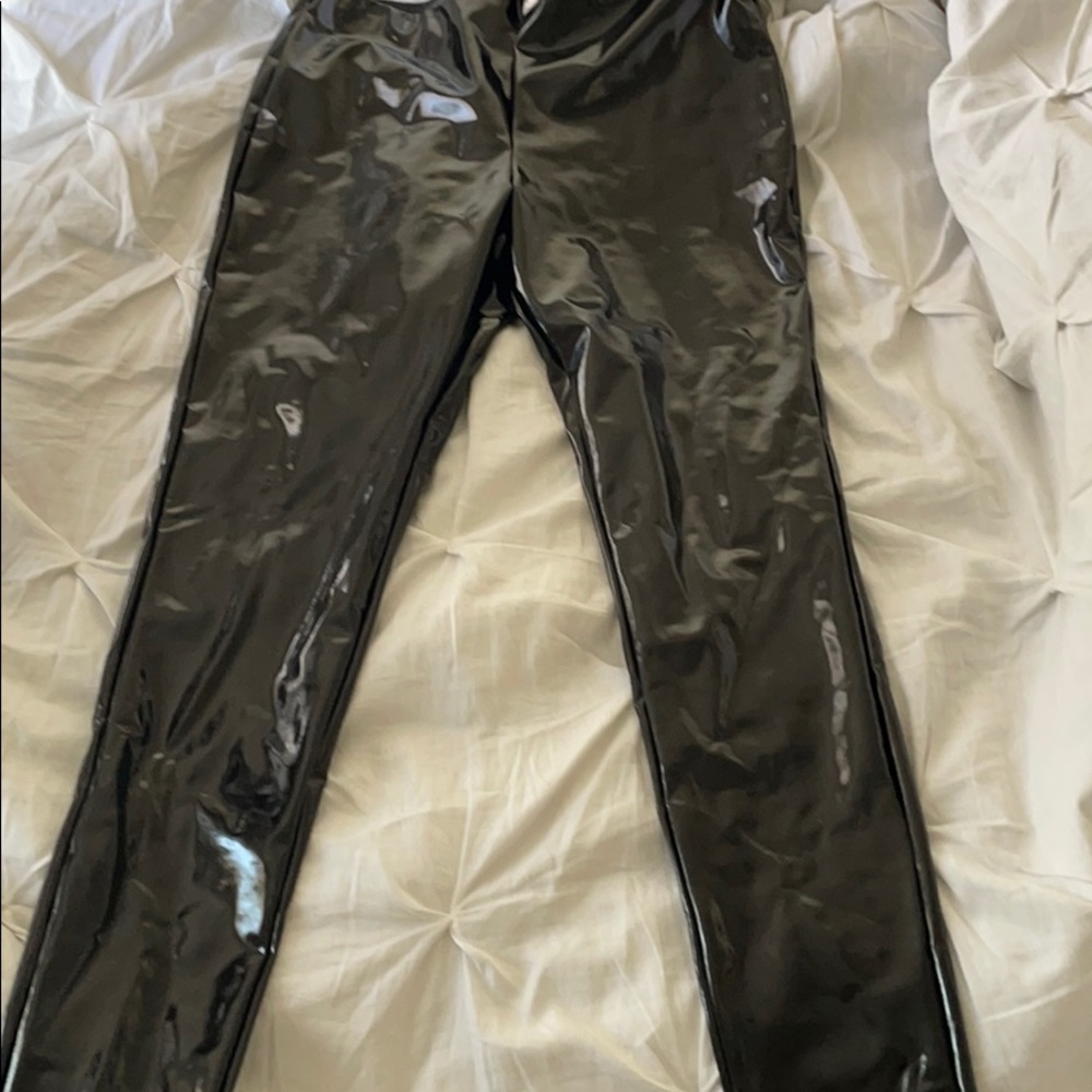 Patent leather pants